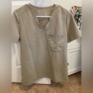 Figs Scrub Top Size Small Latte